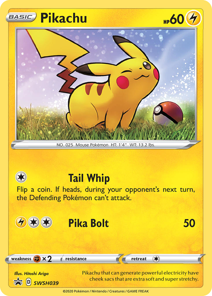 Sword & Shield Promo's Holo Pikachu #39